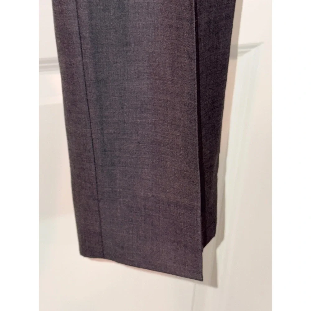 Jos‎ A Bank Mens 36X32 Flat Front Wool Dress Pants Charcoal Gray Trousers
